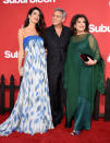 <p><strong>When: Oct. 22, 2017</strong><br>Amal Clooney brought a special guest: Her equally stylish mother, Baria Alamuddin! While Amal kept it simple in a strapless blue and white print maxi dress, Baria dazzled in a floor-length deep green kaftan dress and an elegant chin-length bob. (<em>Photo: Getty)</em> </p>