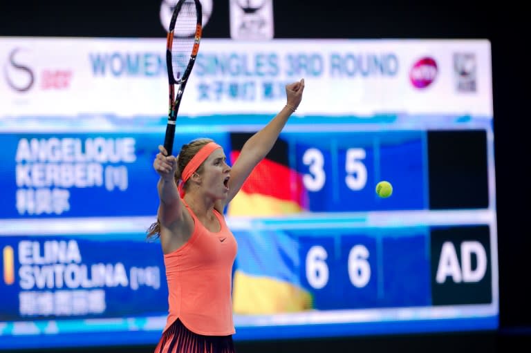 Nineteenth-ranked Elina Svitolina took just two sets to beat newly crowned number one Angelique Kerber