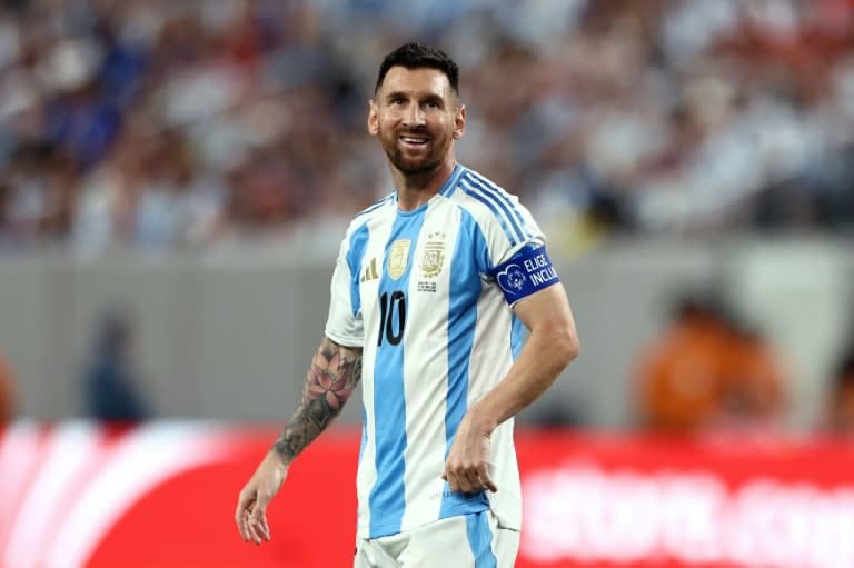 Argentine star <a class="link " href="https://sports.yahoo.com/soccer/players/372884/" data-i13n="sec:content-canvas;subsec:anchor_text;elm:context_link" data-ylk="slk:Lionel Messi;sec:content-canvas;subsec:anchor_text;elm:context_link;itc:0">Lionel Messi</a> of Inter Miami was among players announced as being on the MLS squad for the July 24 MLS All-Star Game against an all-star lineup from the Mexican League (Tim Nwachukwu)