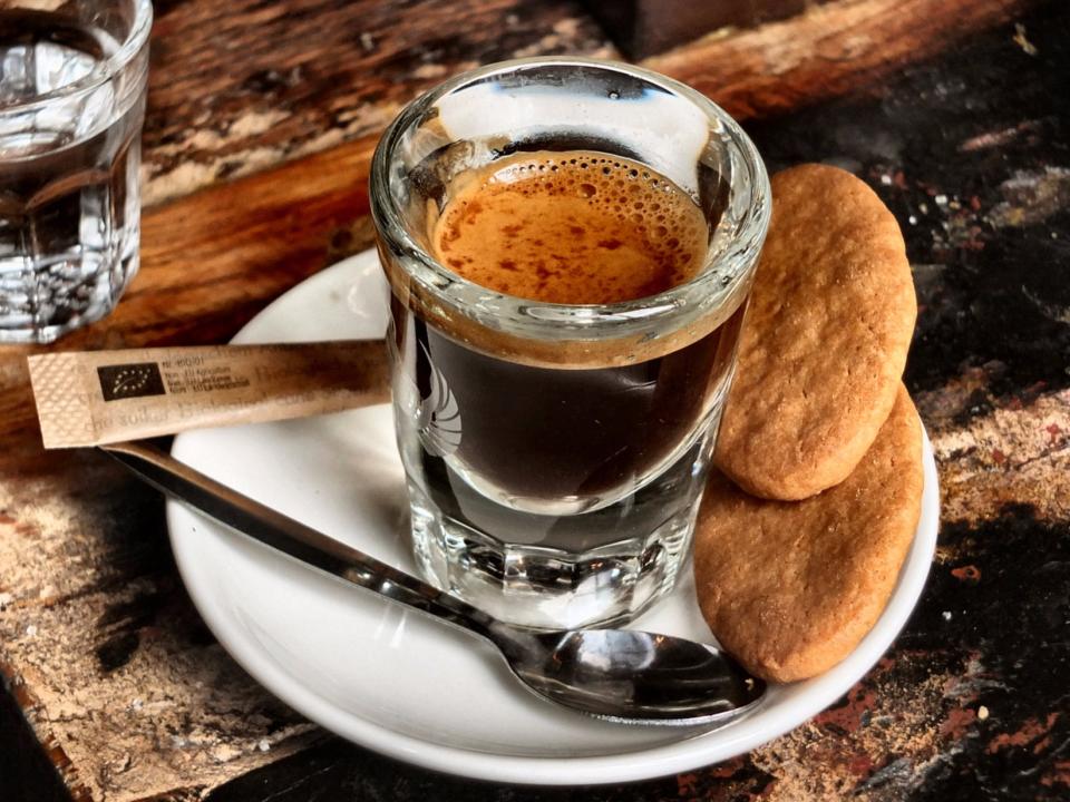 espresso and biscuits