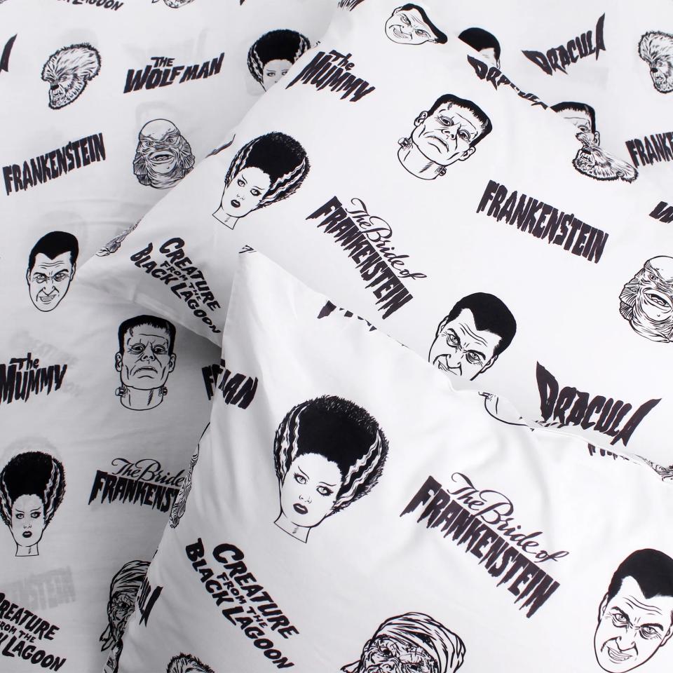 Universal Monsters x Cakeworthy sheet and pillow set