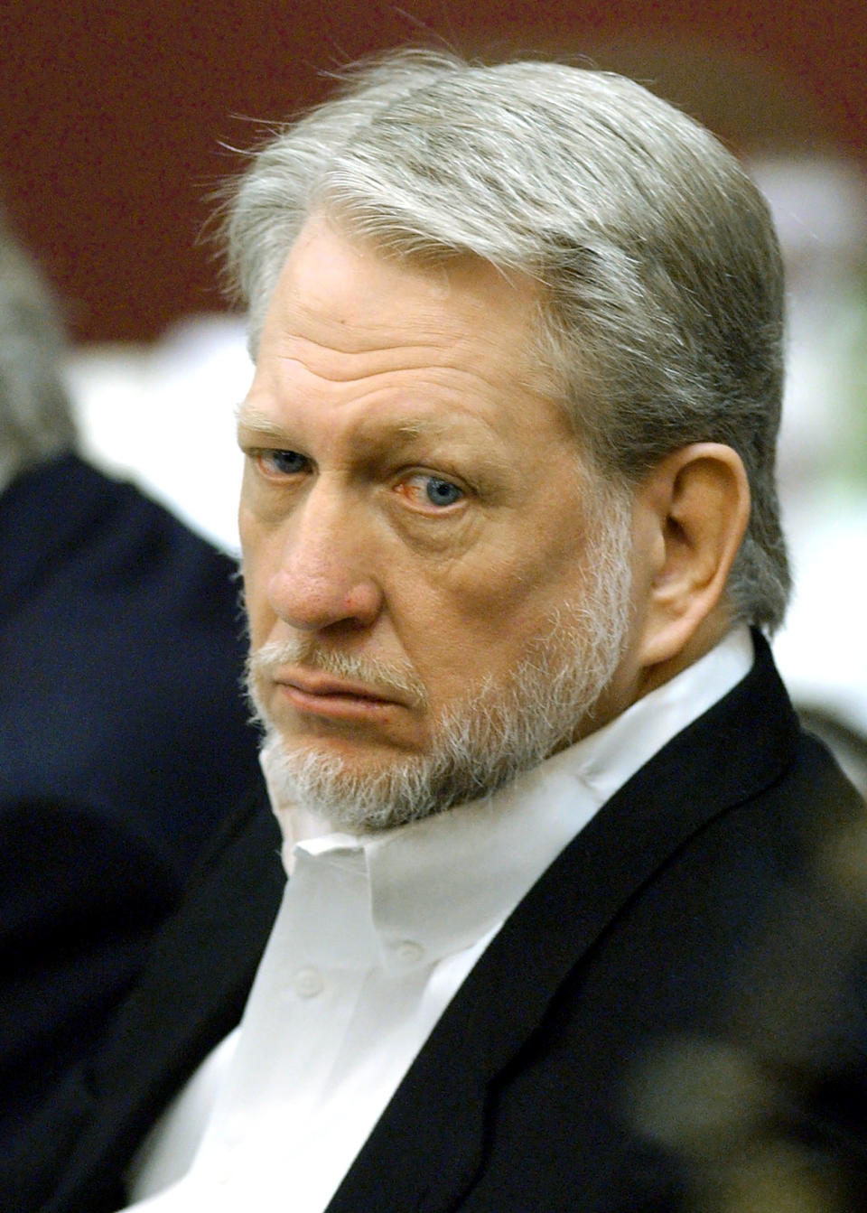 FILE - In this April 5, 2002, file photo, WorldCom Inc., CEO Bernard Ebbers is shown in Jackson, Miss. Ebbers, a former telecommunications executive, was convicted in one of the largest corporate accounting scandals in U.S. history and is asking a judge to shorten his prison sentence so he could be released as his health deteriorates. Ebbers was convicted in New York in 2005 on securities fraud and other charges and started serving a 25-year sentence in 2006. (AP Photo/Rogelio V. Solis, File)