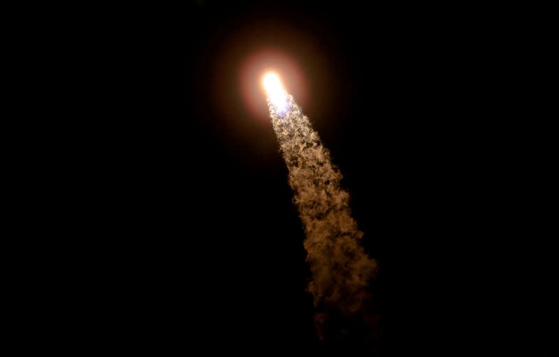 FILE PHOTO: A SpaceX Falcon 9 rocket lifts off carrying four astronauts on a six-month expedition to the International Space Station, at Cape Canaveral