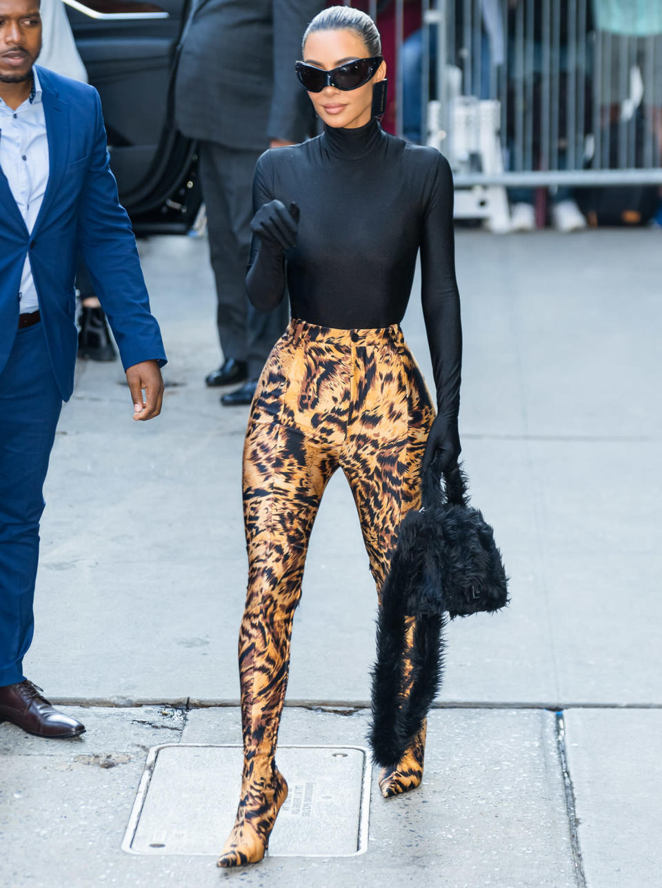 <p>Kim Kardashian stands out while walking through New York City on Sept. 19.</p>
