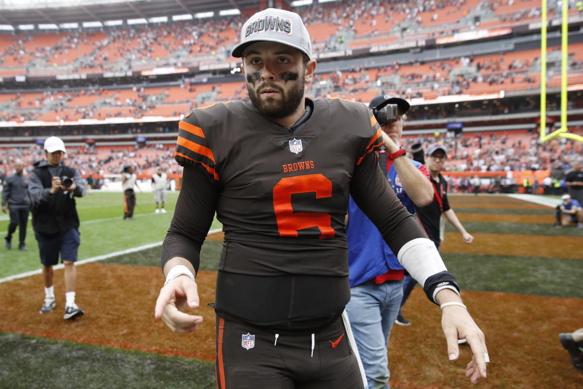 Browns touch on old title past with new uniforms  Color rush jerseys,  Brown throws, Browns players