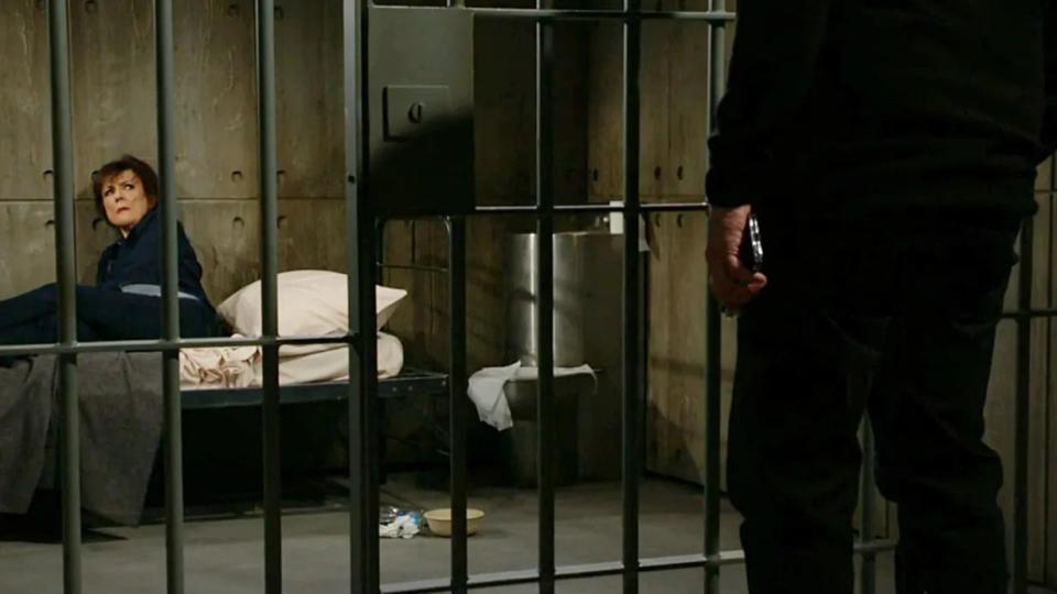 Colleen Zenk as Jordan in Victor's prison in The Young and the Restless