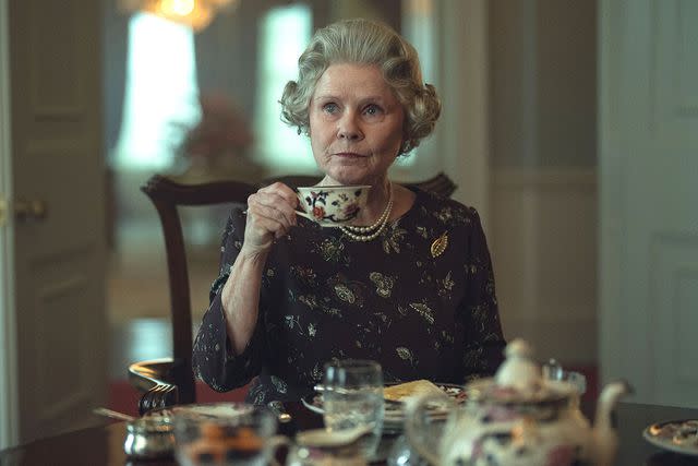 <p>Justin Downing/ Netflix / Courtesy Everett Collection</p> Imelda Staunton as Queen Elizabeth II in 'The Crown' Season 6