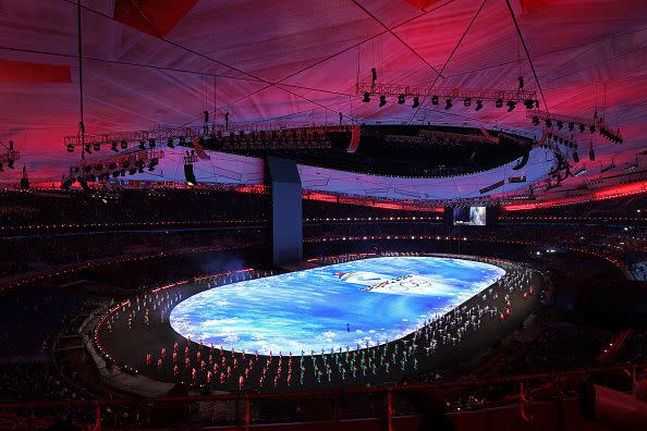 A general view inside the stadium during the Opening Ceremony of the Beijing 2022 Winter Olympics at the Beijing National Stadium on February 4, 2022, in Beijing, China.