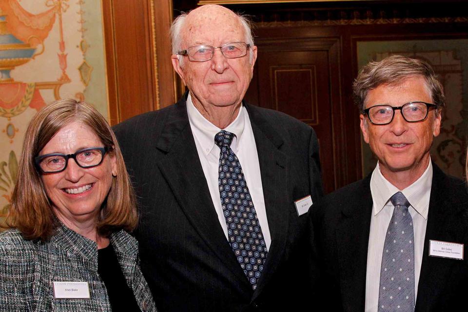 <p>Brian Ach/Getty </p> Kristianne Gates Blake, Bill Gates Sr. and Bill Gates are seen during the The Lasker Awards 2013 on September 20, 2013 in New York City.