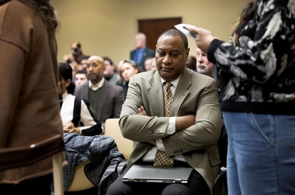 James Edwards listens as HB 261, titled “Equal Opportunity Initiatives”, is debated during a committee meeting at the Capitol in Salt Lake City on Wednesday, Jan. 17, 2024. The bill, HB 261, titled “Equal Opportunity Initiatives” aims to outlaw DEI (diversity, equity and inclusion) trainings, requirements, programs and offices at public universities, schools “or any other institution of the state” that engages in what the legislation calls “prohibited discriminatory practices.” | Laura Seitz, Deseret News