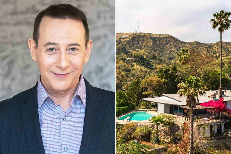 <p>Mike Pont/WireImage; Sam Wadieh</p> A photo of Paul Reubens next to a photo of his Los Angeles home 