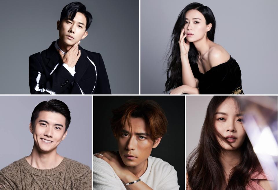 (Clockwise from top left) Mediacorp artistes Desmond Tan, Rebecca Lim, Chantalle Ng, James Seah and Zhang Ze Tong will be represented by Bohemia Group internationally.