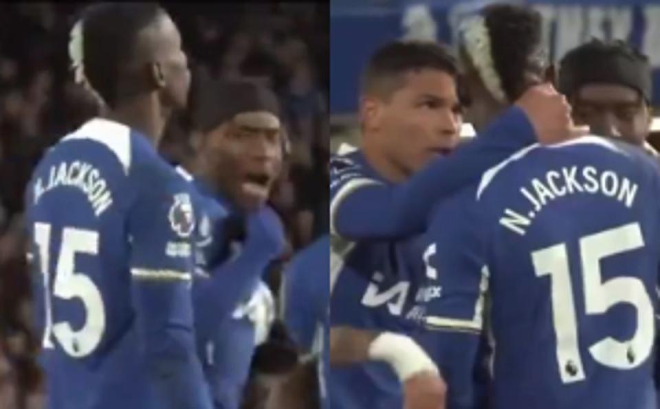 Chelsea players argued over who should take a penalty during their 6-0 win over Everton (X)