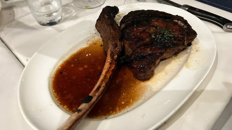 Morton's tomahawk steak