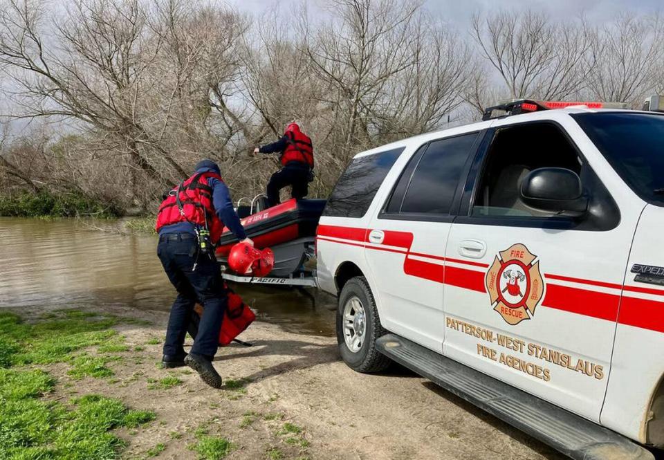 Two men were rescued from the San Joaquin River on Wednesday, March 15, 2023 following a crash on Highway 132.