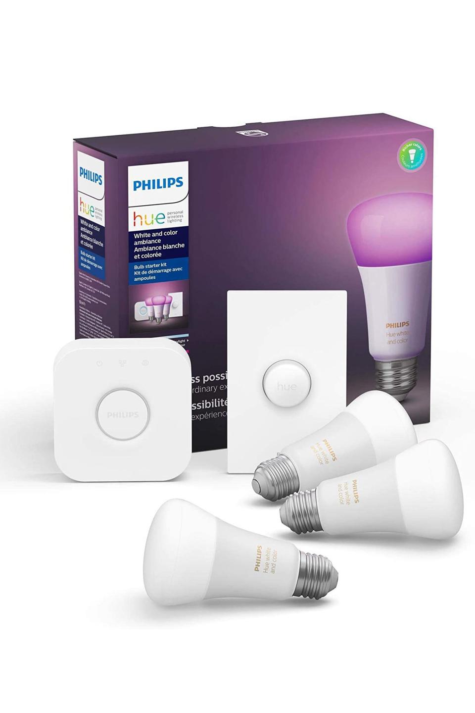 49) Philips Hue White and Color LED Smart Button Starter Kit