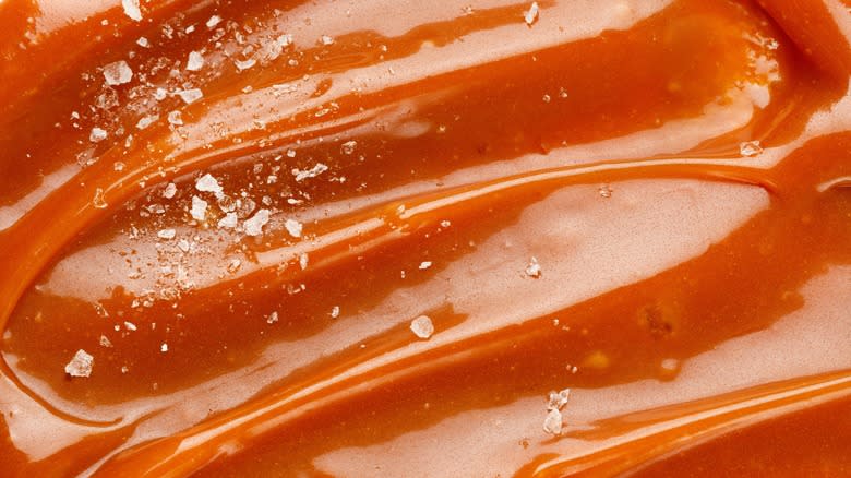 Salted caramel sauce smear