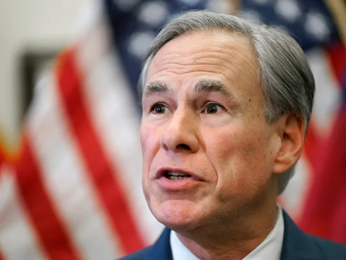 Texas Gov. Greg Abbott speaks at a news conference in Austin, Texas on June 8, 2021.