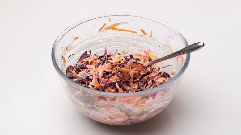 carrot-apple slaw in bowl