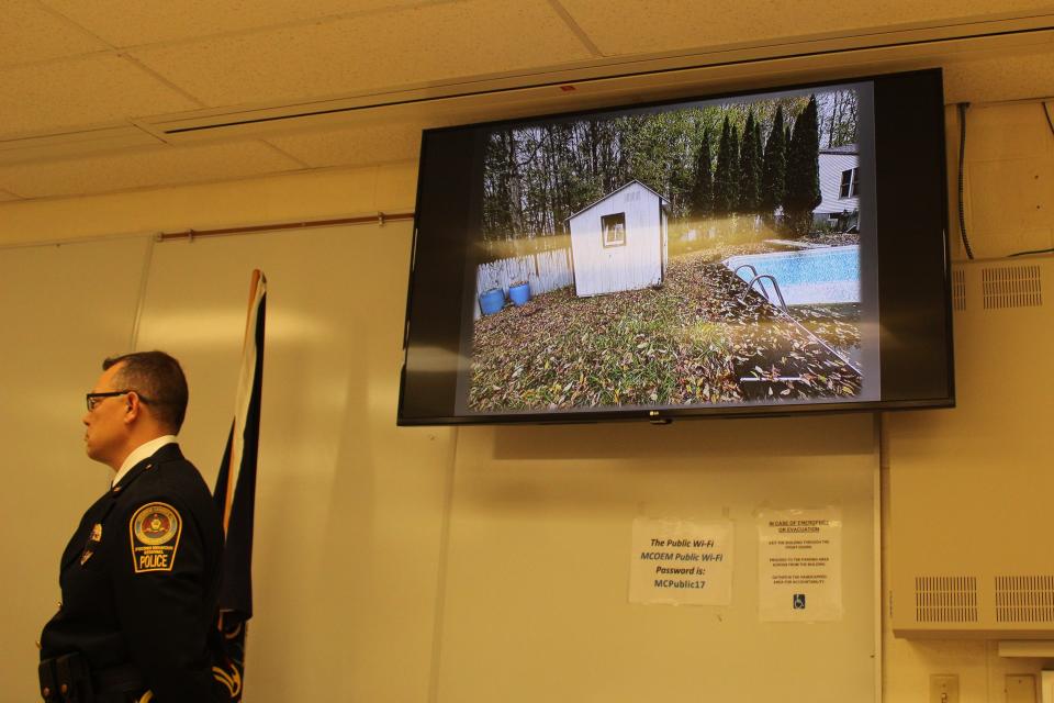 A photo of the property where Stephen Lepore's remains were found is shown during a press conference on Friday, Oct. 20, 2023.