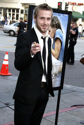 Ryan Gosling at the Los Angeles premiere of New Line's The Notebook