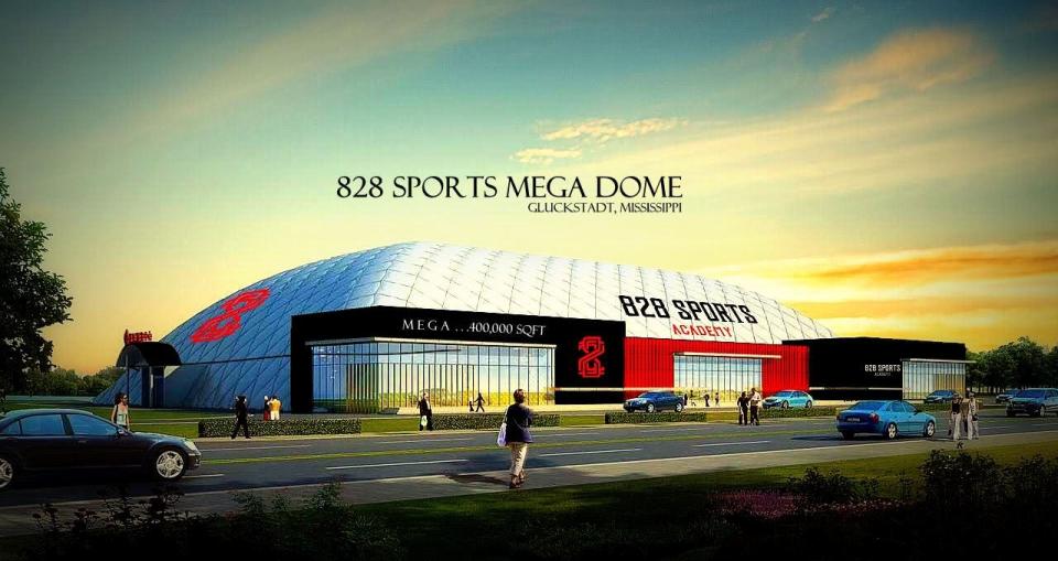 Rendering of one of the three domes planned for the 828 sports megadome in Gluckstadt, which is in the planning and zoning stages.