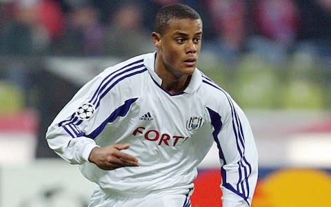 Kompany in action for Anderlecht - Credit: Getty images