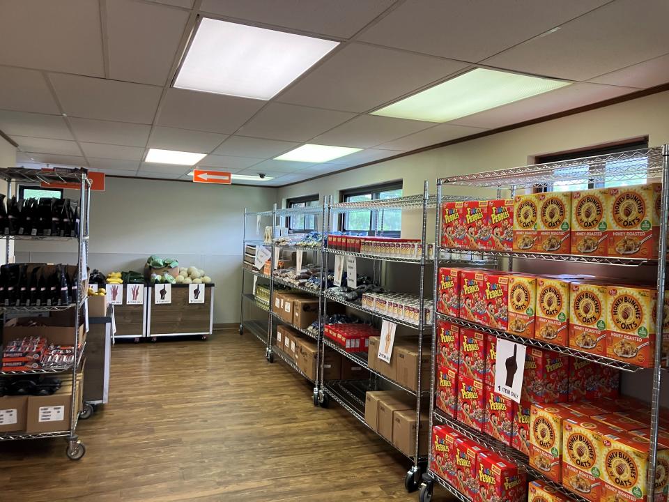 Cereal, dry goods and produce are among the items available for purchase Tuesday at the new Food Pantry Network of Licking County market, 130 McMillen Drive, next to Licking Memorial Hospital in Newark.