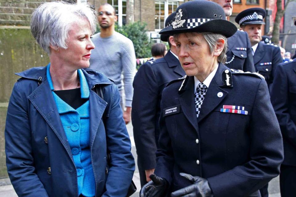 Sophie Linden, Sadiq Khan’s deputy mayor for policing, with former Met commissioner Dame Cressida Dick (NIGEL HOWARD Â©)