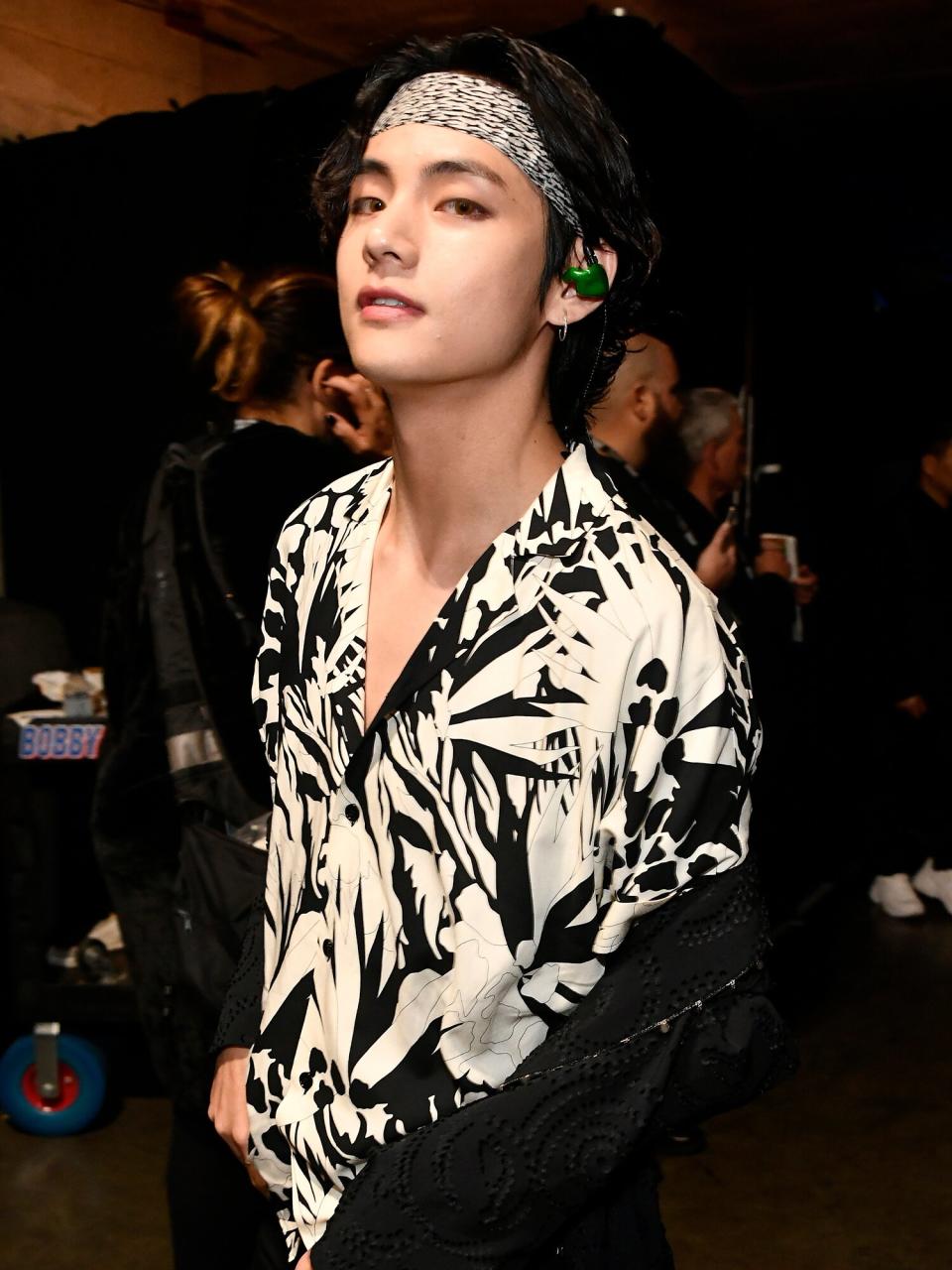 V of BTS attends the 62nd Annual GRAMMY Awards at STAPLES Center on January 26, 2020 in Los Angeles, California