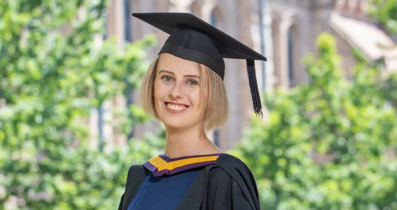 Laura Nuttall's graduation photo from the University of Manchester