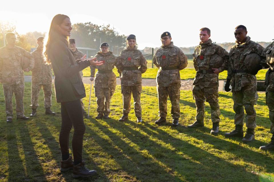 Kate Middleton just released images of her visiting a Training Academy in celebration of Armed Forces Day.