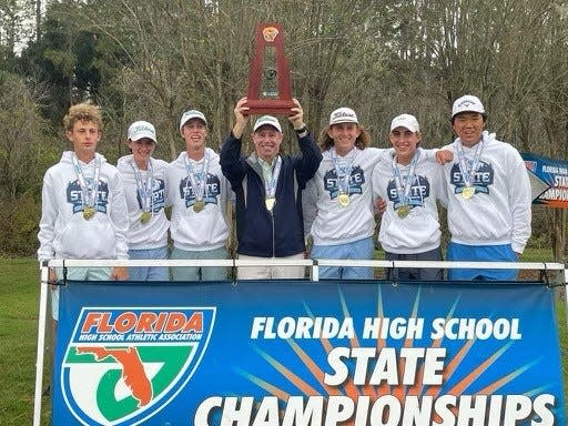 The Jupiter boys golf team won the Class 3A state championship on Tuesday, Nov. 8, 2022 at Mission Inn Resort & Club at Howey-in-the-Hills. It was the first golf state championship in school history.