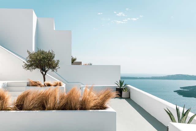 <p>Courtesy of Auberge Resorts Collection</p> The Grace Hotel, on Santorini.