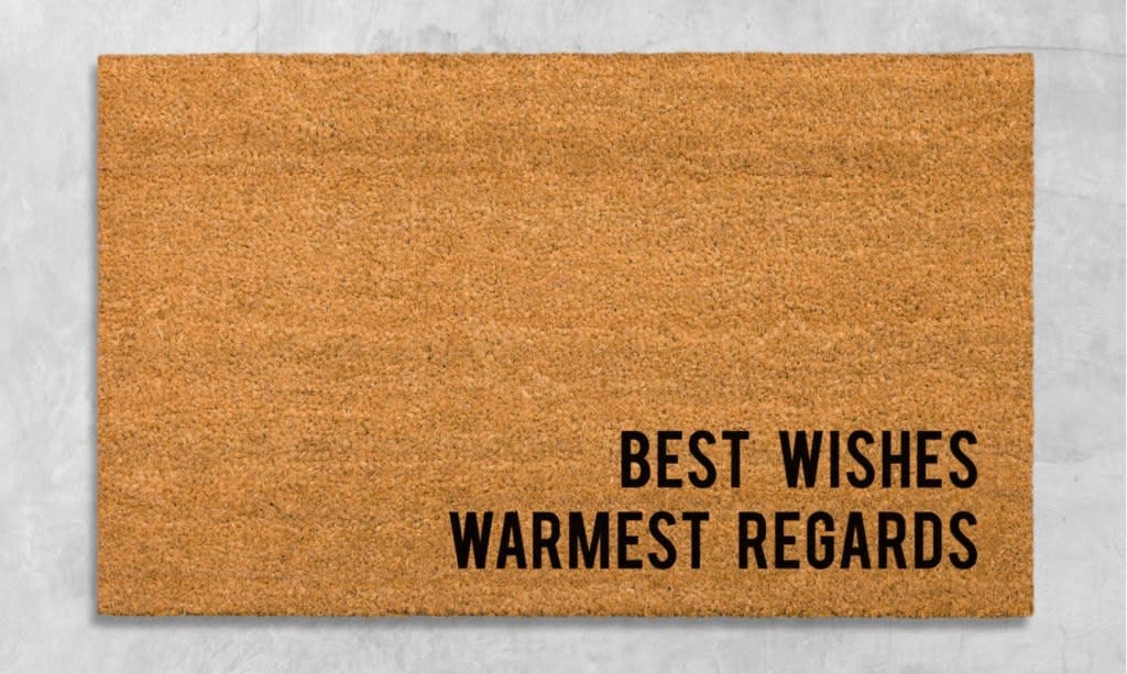 Best Wishes, Warmest Regards Doormat