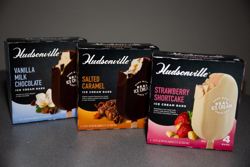 Hudsonville Ice Cream has launched a new line of novelty ice cream bars — a first for the company — just in time for summer.