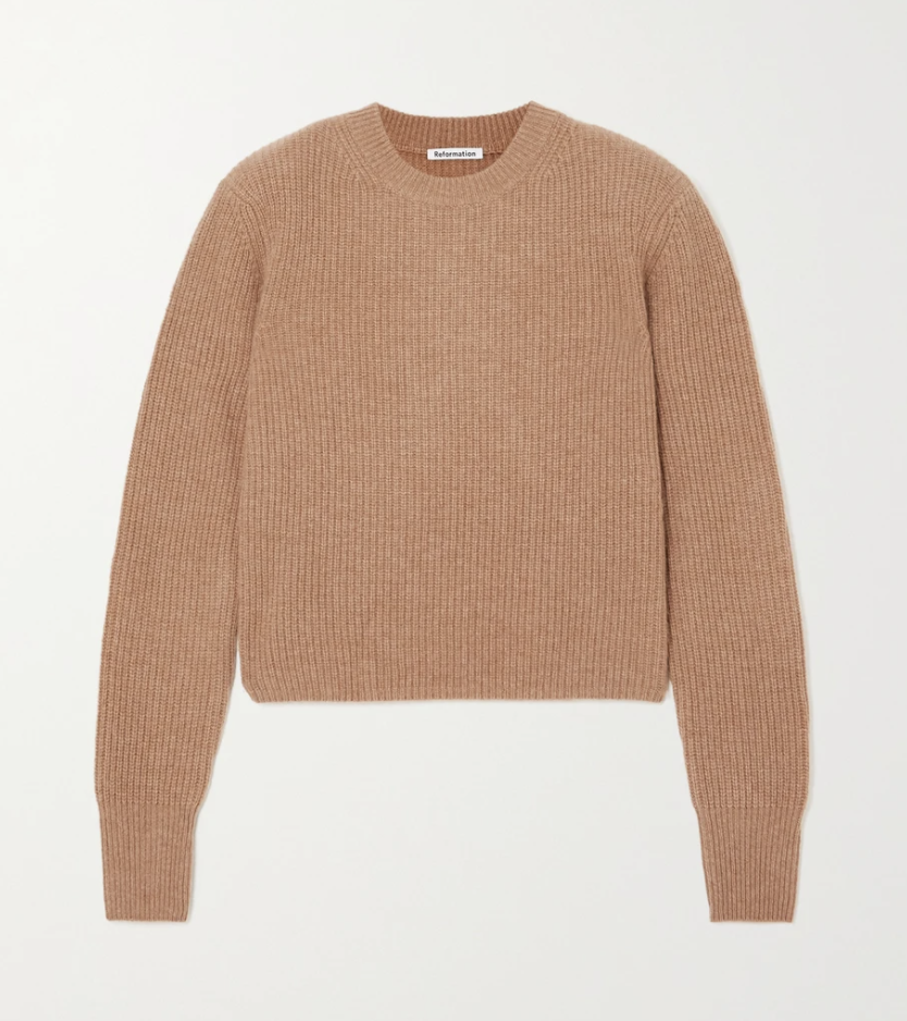 7) Cesina ribbed recycled cashmere-blend sweater