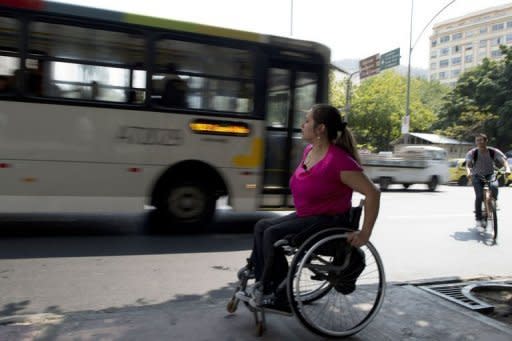 Brazilian Viviane Macedo, 35, is seen in Rio de Janeiro. Wheelchair dancing is not a paralympic sport, but champion Macedo hopes that the Rio Paralympics, in which 4,200 athletes from 150 countries will compete, will leave a lasting legacy for all of Rio's disabled