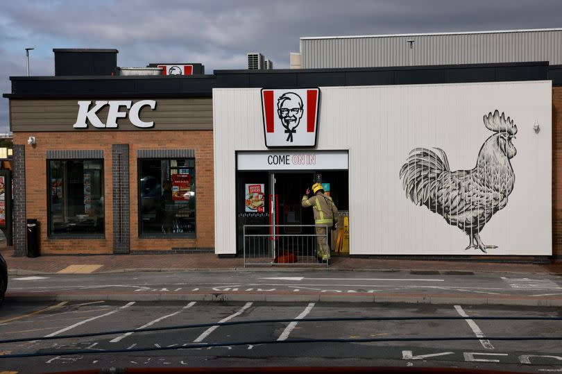 KFC on Edge Lane was closed after a fire broke out in the kitchen