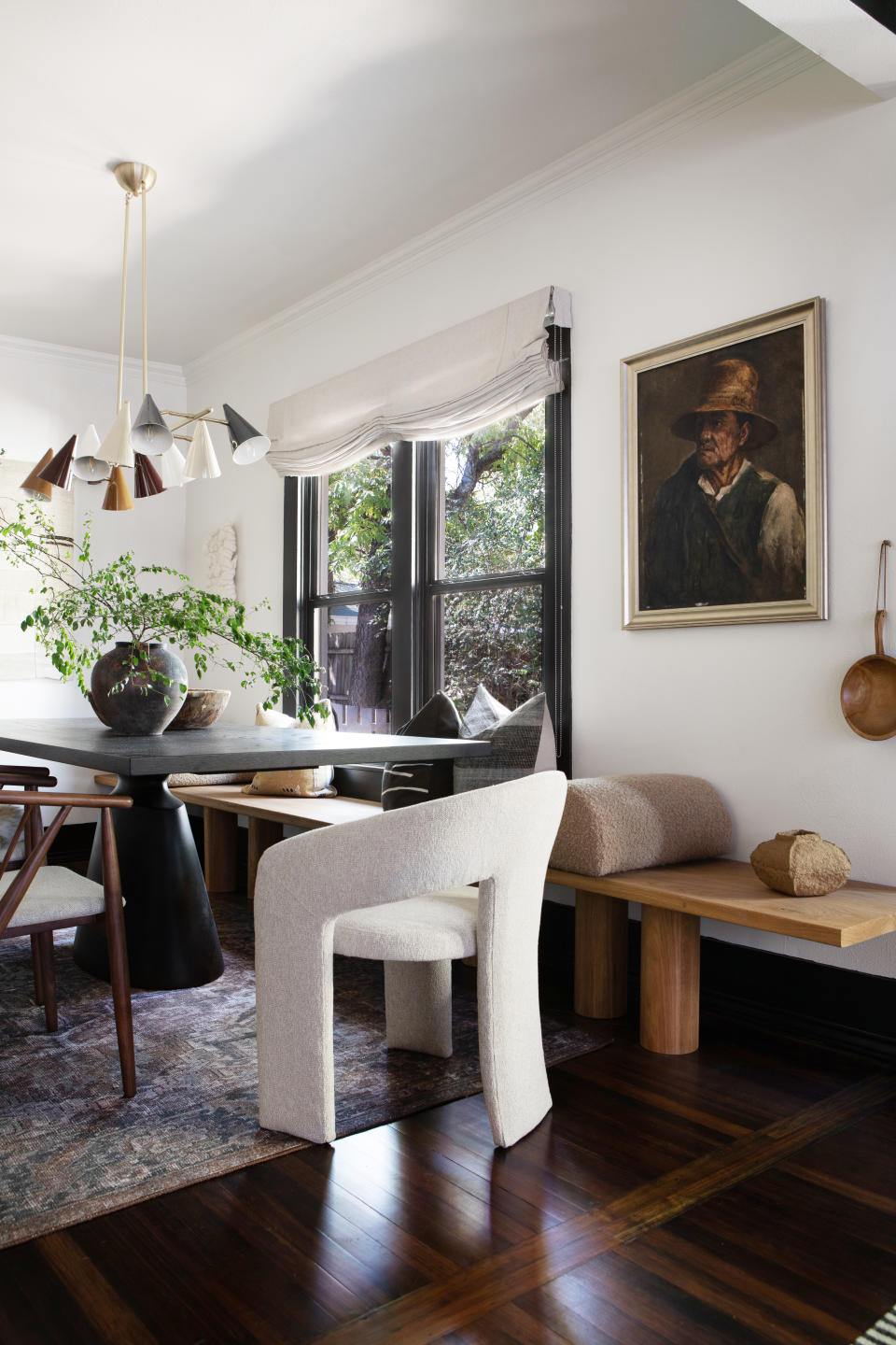 Neutral modern dining room