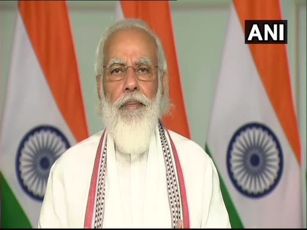 Prime Minister Narendra Modi speaking at the conference on Tuesday. Photo/ANI