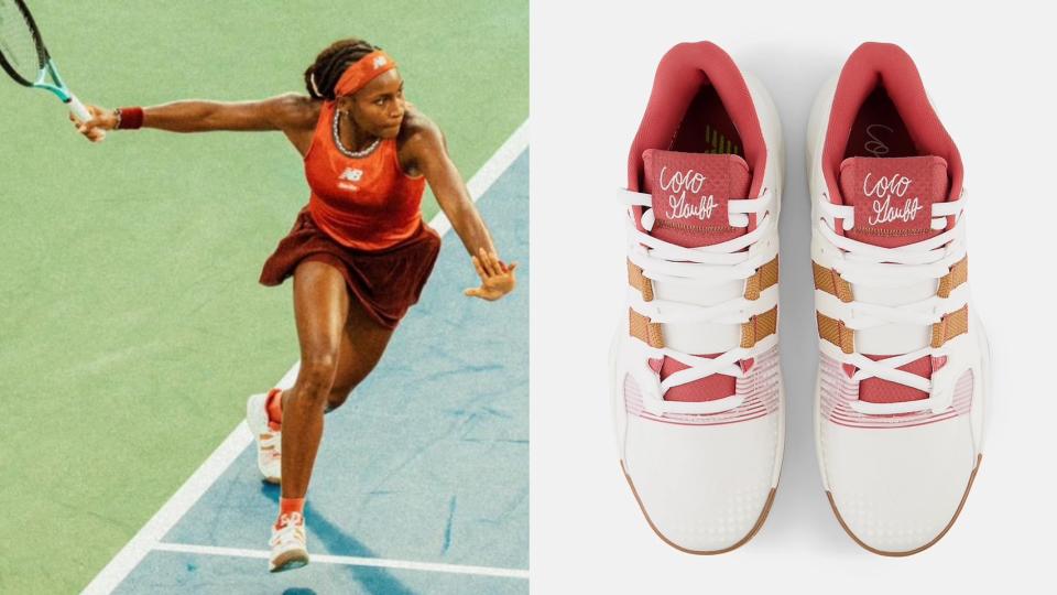 （簽名鞋款Coco CG1外觀靈感取自90年代籃球鞋。圖/ New Balance、IG @cocogauff）