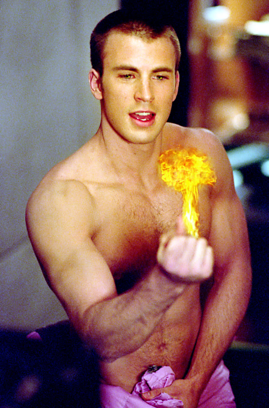 Chris Evans as the Human Torch