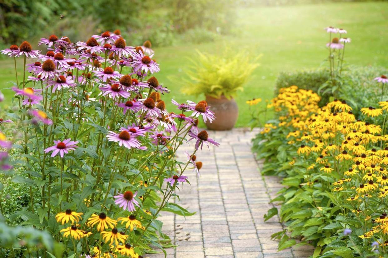 flower bed ideas sidewalk