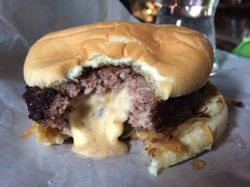 The Jucy Lucy Matt's Bar burger