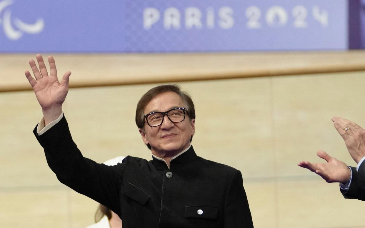 Jackie Chan gave out medals in the velodrome