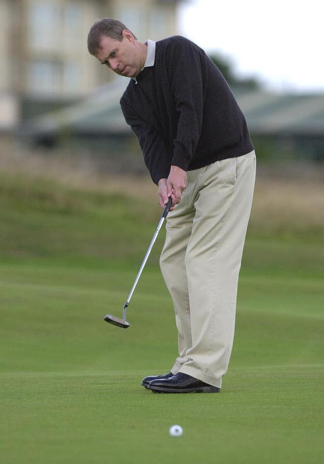 Duke of York playing golf