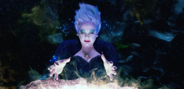 closeup of melissa mcarthy as ursula