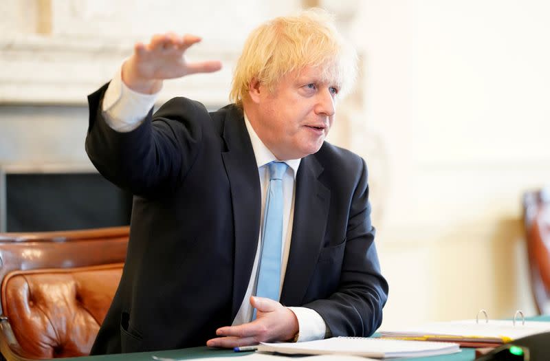 Britain's Prime Minister Boris Johnson appears before the Liaison Committee in London