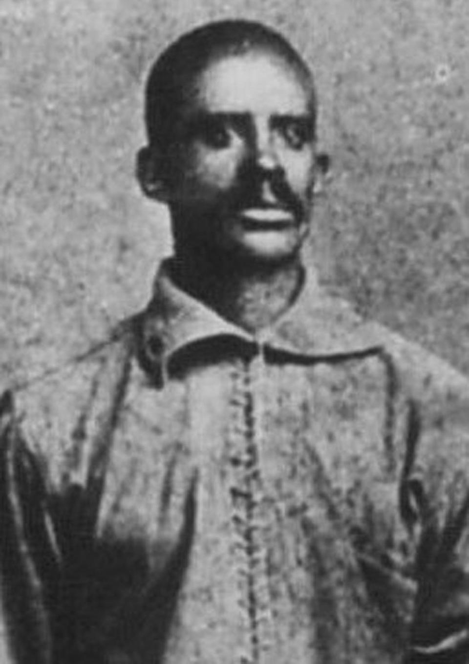 Bud Fowler as he appeared for the Keokuk, Iowa, Western League baseball team of 1885.